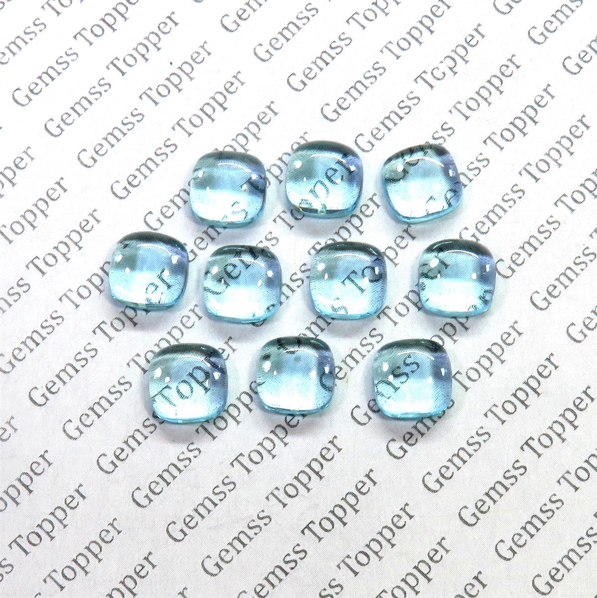 Sky Blue Topaz 10x10 mm Cushion Cabochon